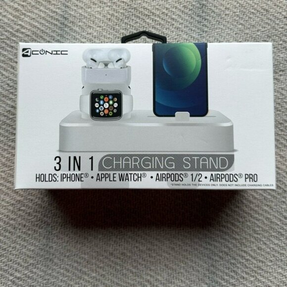 NEW 3 in 1 Charging Stand for Phone, Watch and AirPods NIB Gift - Picture 1 of 8